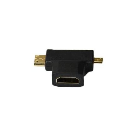Adaptateur Micro HDMI + Mini HDMI Male à HDMI Femelle