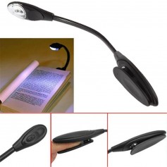 Mini lampe de lecture à LED blanche avec clip pour livre de voyage