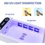 Nettoyant Désinfectant Multifonction pour Téléphone Boîte Stérilisation UV avec Chargeur USB, Stérilisateur Portable Aromathérap