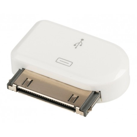 Adaptateur dock 30 broches connecteur dock 30 broches mâle - Micro USB B femelle blanc