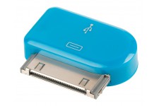 Adaptateur dock 30 broches connecteur dock 30 broches mâle - Micro USB B femelle bleu
