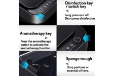 Téléphone UV Stérilisateurs Sans Fil Chargeur Portable 3 en 1 Smart Phone Screen Cleaner Désinfection avec Fonction Aromathérapi