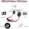 Ventilateur Portable,Nouvelle Mini Ventilateur USB Serre-Nuque Rechargeable Suspendu au Cou Fan avec Lumière LED,3 Vitesse Régla