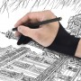 Gant Dessin Gant d'artiste pour Tablette Graphique, Création d'art et iPad Pro Crayon, Épais, Noir