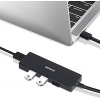 Hub USB 3.0 à 4 ports, pack de 2 concentrateurs USB 3.0 ultra-fins BENFEI compatibles pour MacBook, Mac Pro, Mac Mini, iMac, Sur