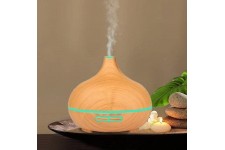 Diffuseur huiles essentielles Aromathérapie à ultrasons brouillard humidificateur tranquille froide 7Couleur Changeantes LED Moo