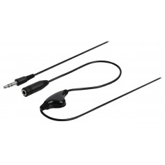 Câble d'extension audio avec contrôle du volume 3,5mm mâle vers femelle, longueur 1m, noir