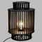 Lampe en bambou - E27 - 40 W - H. 35 cm - Noir