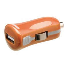 Chargeur USB A femelle pour USB pour voiture – connecteur orange 12 V pour voiture