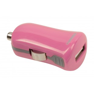 Chargeur USB A femelle pour USB pour voiture – connecteur rose 12 V pour voiture