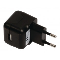 Chargeur USB A femelle pour USB CA – connecteur CA noir pour maison