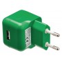 Chargeur USB A femelle pour USB CA – connecteur CA vert pour maison