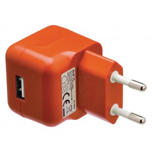 Chargeur USB A femelle pour USB CA – connecteur CA orange pour maison