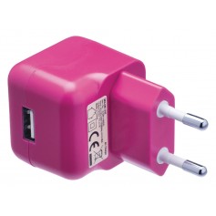 Chargeur USB A femelle pour USB CA – connecteur CA rose pour maison
