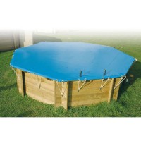 UBBINK Bâche de sécurité pour piscine 300x490 - Bleu
