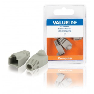 Gaine serre-câble Valueline pour connecteur RJ45 gris