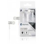 Écouteurs intra-auriculaires blancs à câble plat, 10mm