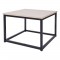 MINSK Set de 3 Tables gigognes - Imitation bois - L 90 x P 60 x H 43 cm