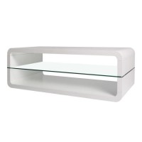 BELLA Table basse - Blanc - L 120 x P 60 x H 41 cm