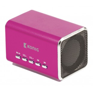 Haut-parleur portable MP3 rose 