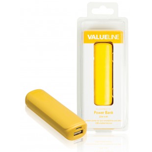 Batterie portable 2200mAh, 5V, 1A, jaune