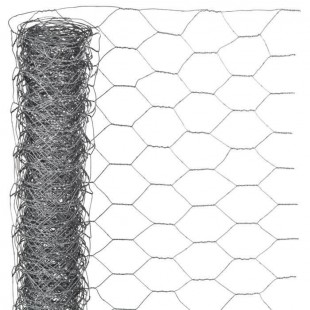 NATURE Maille hexagonale en acier galvanisé - Ø 13 mm - 1x5 m