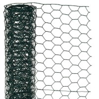 NATURE Maille hexagonale en acier galvanisé plastifié vert - Ø 25 mm - 50cmx5 m