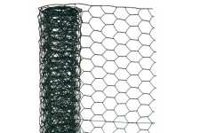 NATURE Maille hexagonale en acier galvanisé plastifié vert - Ø 25 mm - 1x2,50 m