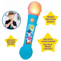 BABY SHARK Microphone lumineux avec mélodies et effets sonores - LEXIBOOK