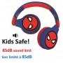 SPIDER-MAN Casque 2-en-1 Bluetooth et filaire confortable et pliable pour enfants avec limitation de son - LEXIBOOK