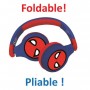 SPIDER-MAN Casque 2-en-1 Bluetooth et filaire confortable et pliable pour enfants avec limitation de son - LEXIBOOK