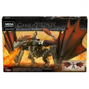 MEGA CONSTRUX Game of Thrones Drogon 50 cm - GKG97 - Briques de construction - 16 ans et +