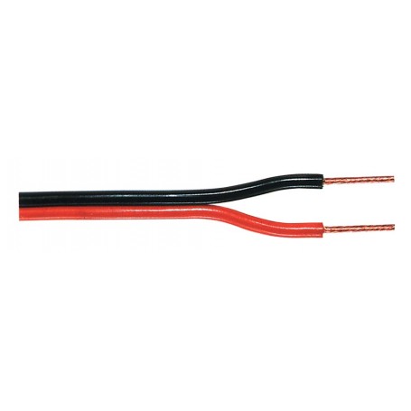 LoudHaut parleur câble 2 x 0.35 mm² sur bobine 100 m black / rouge 