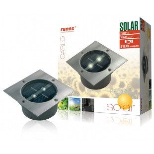 Spot solaire LED carré à enterrer