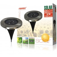 Spot solaire rond LED à enterrer