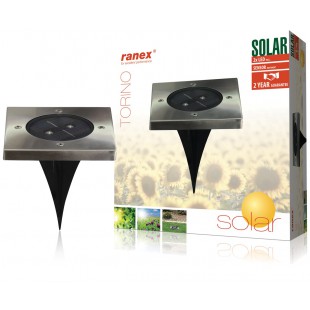 Spot solaire LED carré à enterrer