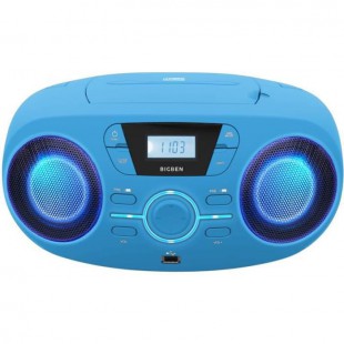 BIGBEN CD61BLUSB Lecteur Radio Cd Portable Usb Bleu + Speakers Lumineux