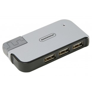Concentrateur 4 ports USB 2.0 pour Ordinateur Portable