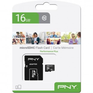 PNY Carte mémoire MicroSD 16Go Performance Plus C10