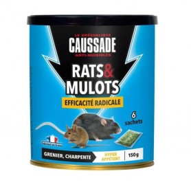 CAUSSADE Boîte 6 sachets céréales pret a l'emploi - Pour rats & mulots - 150 g
