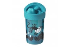 TOMMEE TIPPEE Tasse anti-chute super cup avec couvercle - déco bleu