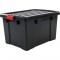 IRIS OHYAMA Lot de 3 boîtes de rangement avec fermeture clic - Power Box - SK-700 - Plastique - Noir - 68 L - 63,5 x 44,6 x 35,5