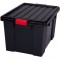 IRIS OHYAMA Lot de 3 boîtes de rangement avec fermeture clic - Power Box - SK-700 - Plastique - Noir - 68 L - 63,5 x 44,6 x 35,5