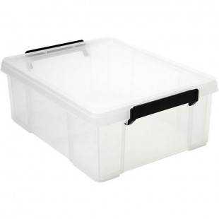 IRIS OHYAMA Boîte de rangement empilable avec couvercle - Multi Box - MBX-18 - Plastique - Transparent - 18 L