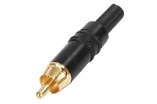 Connecteur RCA plaqué or - noir - NYS373