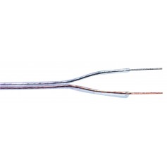 LoudHaut parleur cable 2 x 0.22 mm² on reel 100 m transparent
