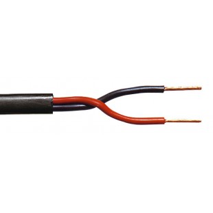 Câble audio 2 x 1,00 mm² sur bobine 100 m noir