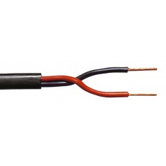 Câble audio 2 x 1,00 mm² sur bobine 100 m noir
