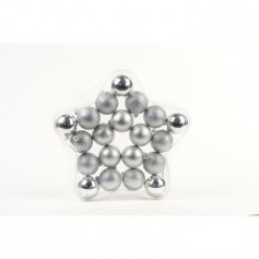 Set de 20 Boules de Noël - Ø5 cm - Argent