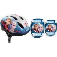 LA REINE DES NEIGES II Combo Casque de protection + Genouilleres + Coudieres - Taille 50-56 cm